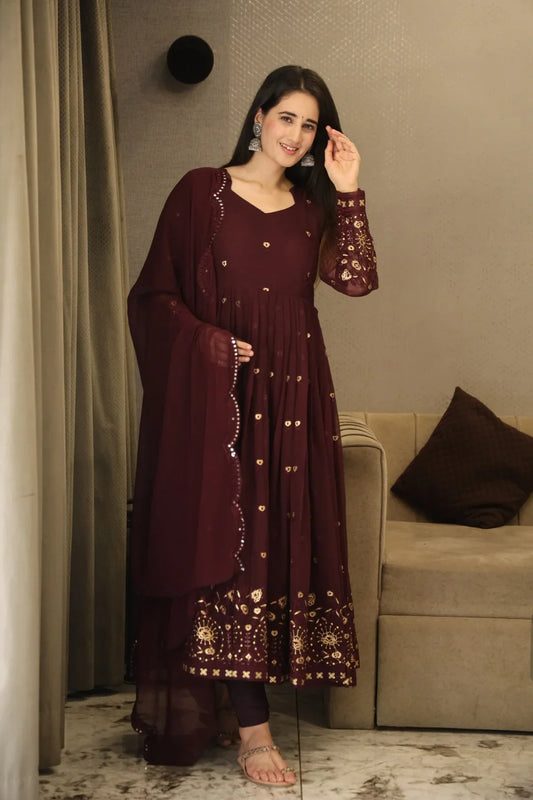 Designer Dress With Dupatta Set