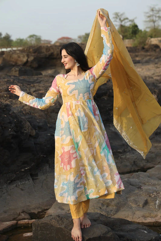Designer Dress With Dupatta Set