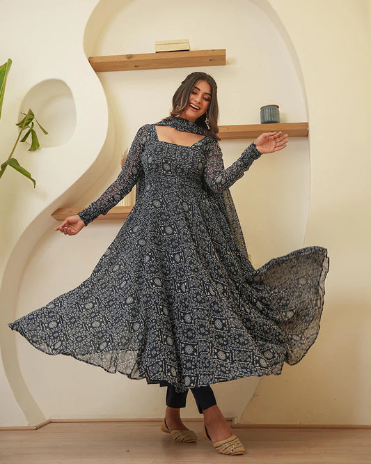 Designer Dress With Dupatta Set