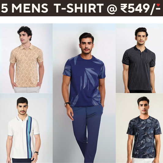 5 T-Shirt Combo | Elevate Your Style | T-71