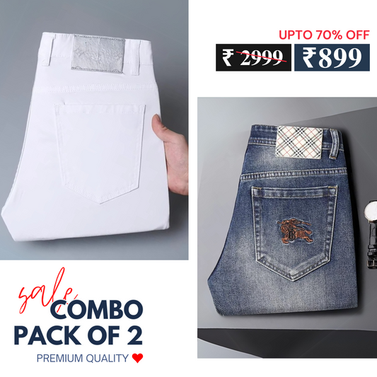 2-Combo Jeans Set: Premium Denim Pairings for Effortless Style (J-10)