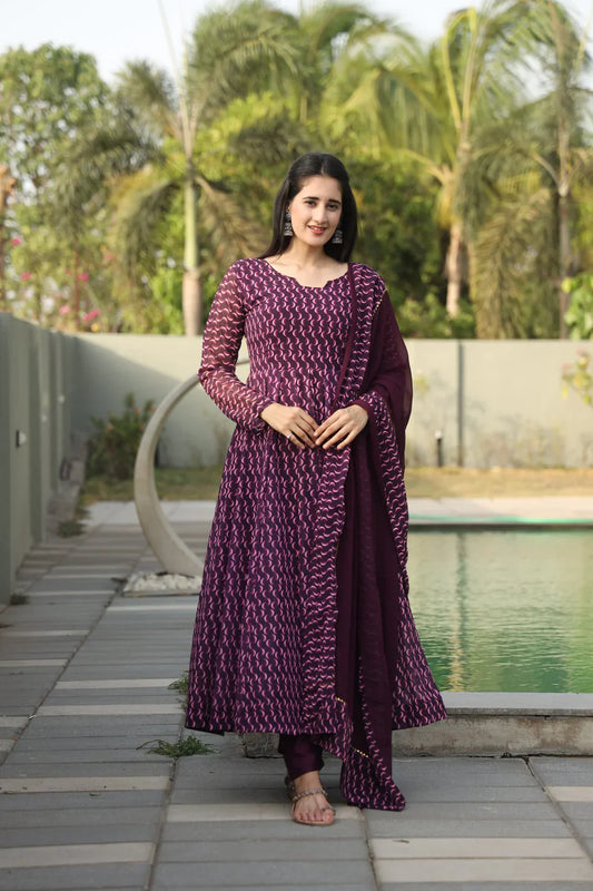 Designer Dress With Dupatta Set