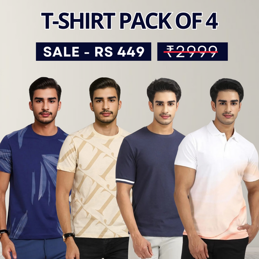 4 T-Shirt Combo | Style, Comfort, and Savings | T-54