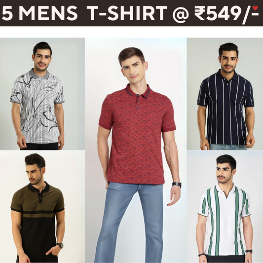 5 T-Shirt Combo | Elevate Your Style | T-68