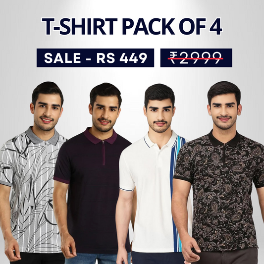 4 T-Shirt Combo | Style, Comfort, and Savings | T-51