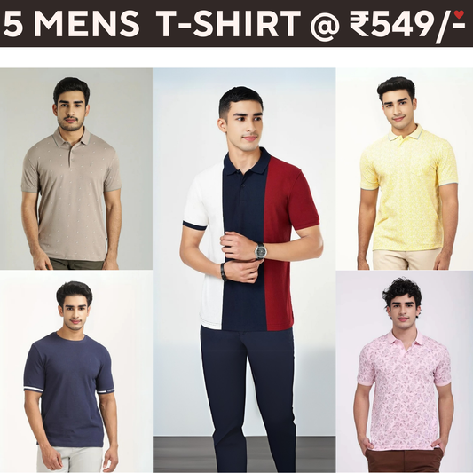 5 T-Shirt Combo | Elevate Your Style | T-66