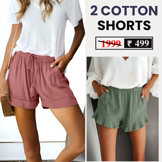 Stylish & Comfy Women's Cotton Shorts – Perfect for Everyday Wear