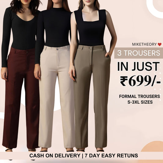 3-Pack of Women’s Trousers & Formal Pants (TF-01)