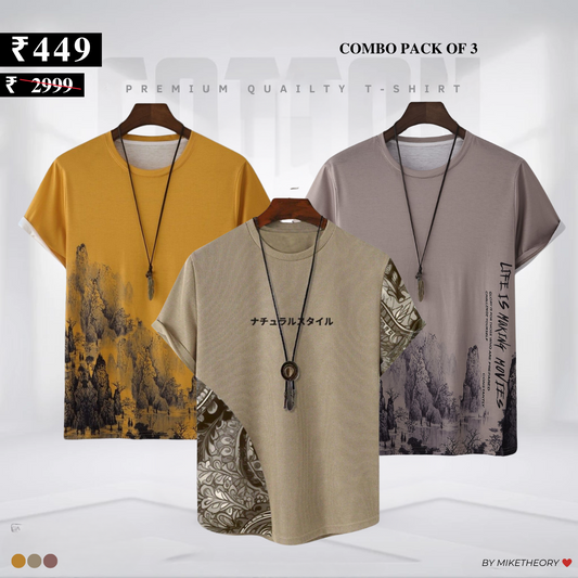 3-Pack T-Shirt Combo: Style, Savings & Everyday Essentials (TS-02)