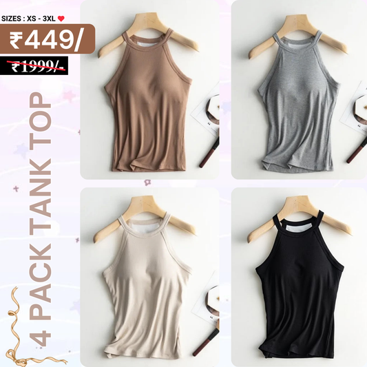 4-Pack Women’s Tank Tops – Stylish, Soft & Affordable | TT-02