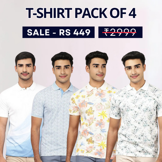 4 T-Shirt Combo | Style, Comfort, and Savings | T-64