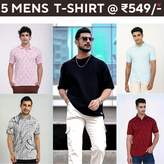 5 T-Shirt Combo | Elevate Your Style | T-79