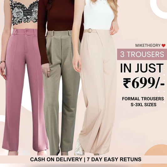 3-Pack of Women’s Trousers & Formal Pants (TF-02)