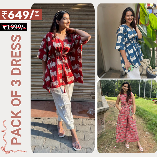 3 Combo Dress |  Long Frocks Meet Jumpsuits: Dress Your Way | D-02