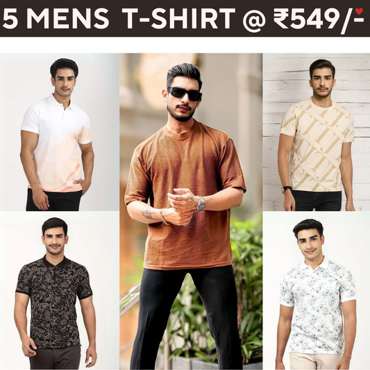 5 T-Shirt Combo | Elevate Your Style | T-78