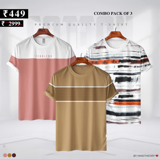 3-Pack T-Shirt Combo: Style, Savings & Everyday Essentials (TS-03)
