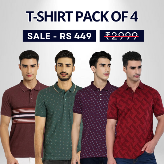 4 T-Shirt Combo | Style, Comfort, and Savings | T-63