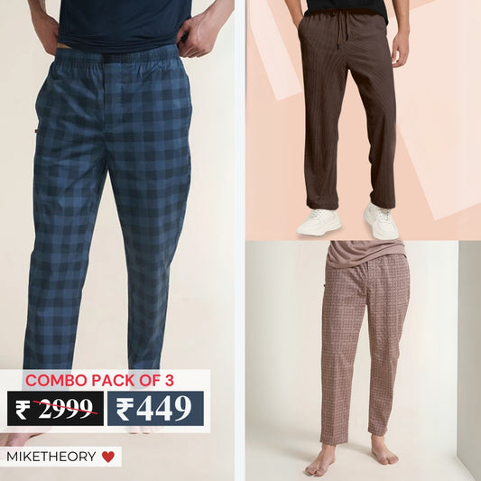 3-Pack Men’s Cotton Lower Trousers –  Ideal for Casual & Daily Wear | T-33