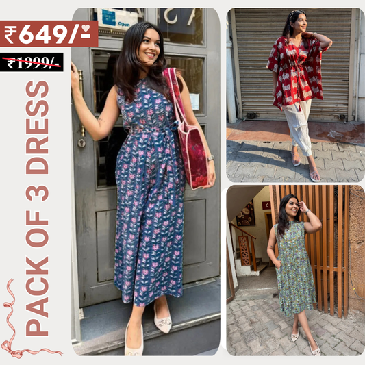 3 Combo Dress |  Long Frocks Meet Jumpsuits: Dress Your Way | D-04