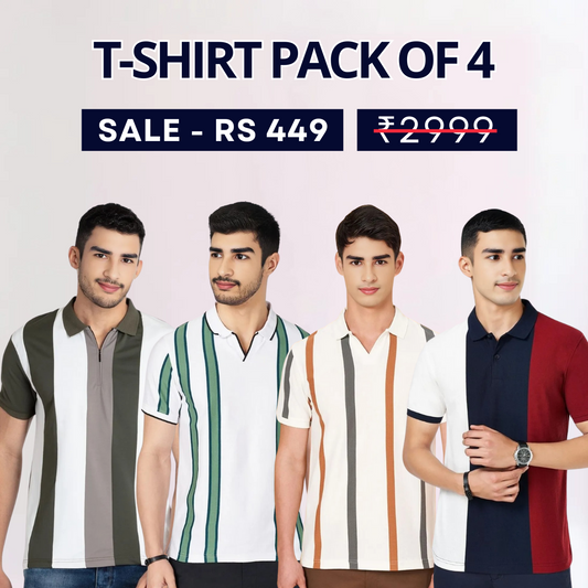 4 T-Shirt Combo | Style, Comfort, and Savings | T-62
