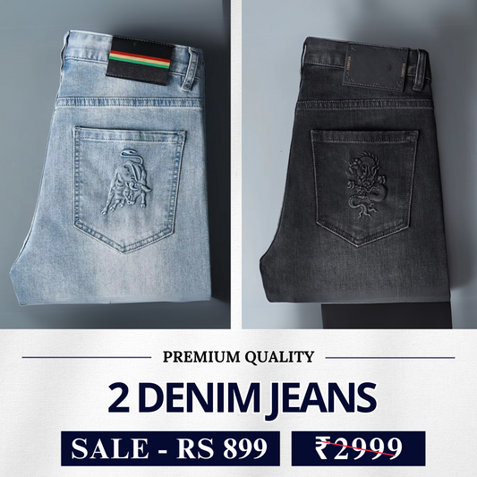 2-Combo Jeans Set: Premium Denim Pairings for Effortless Style (J-04)