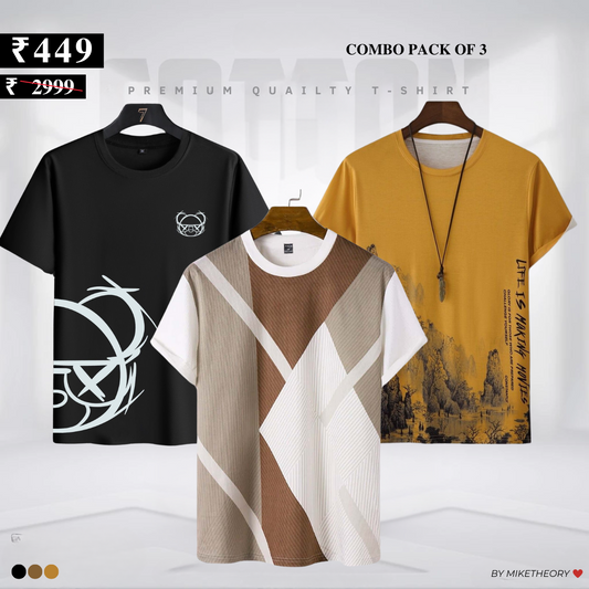 3-Pack T-Shirt Combo: Style, Savings & Everyday Essentials (TS-04)