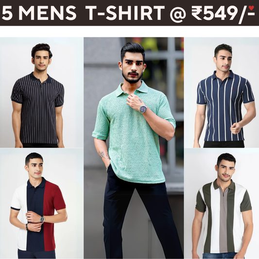 5 T-Shirt Combo | Elevate Your Style | T-76