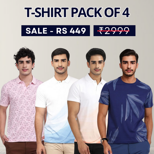 4 T-Shirt Combo | Style, Comfort, and Savings | T-61