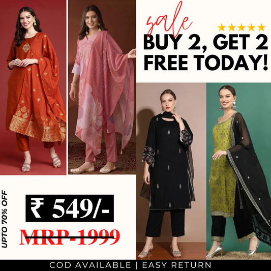 4 Combo Pack | Women’s Suit Set with Dupatta | SD-05