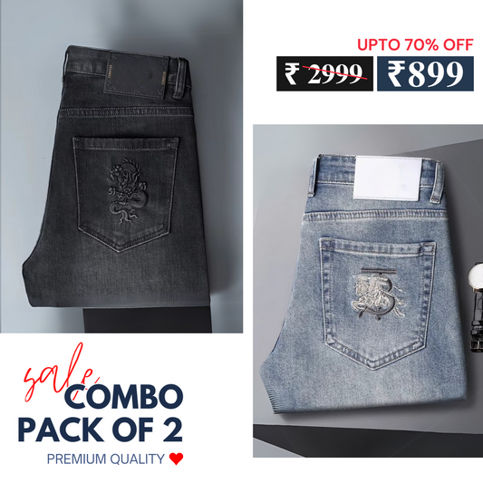2-Combo Jeans Set: Premium Denim Pairings for Effortless Style (J-05)