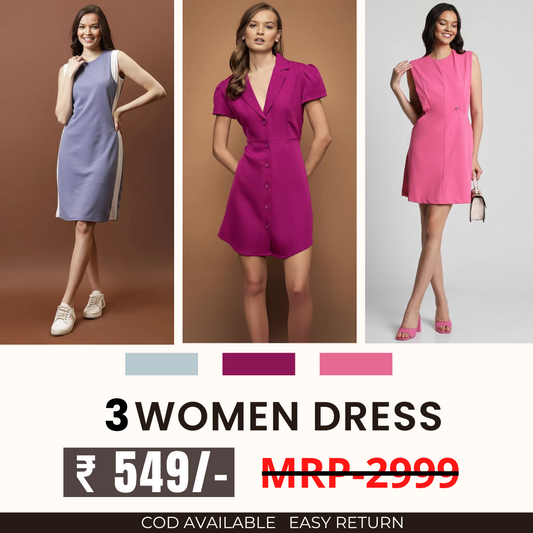 Women’s 3-Pack Dress Set | Step into Style and Comfort | C-056