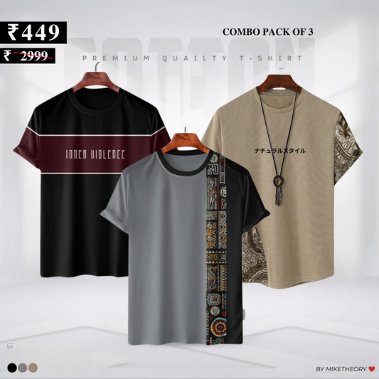 3-Pack T-Shirt Combo: Style, Savings & Everyday Essentials (TS-05)