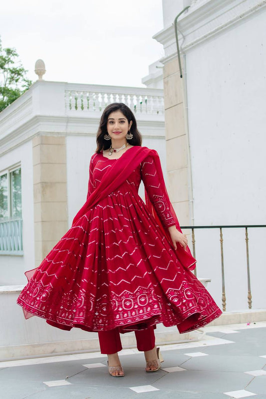Designer Dress With Dupatta Set