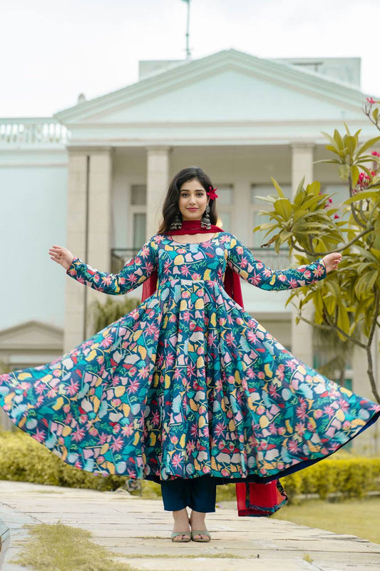 Designer Dress With Dupatta Set