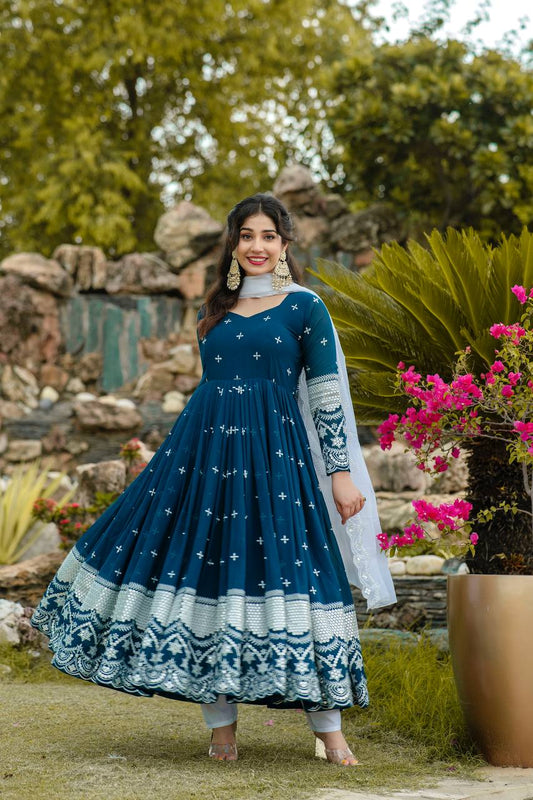 Designer Dress With Dupatta Set