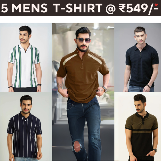 5 T-Shirt Combo | Elevate Your Style | T-75