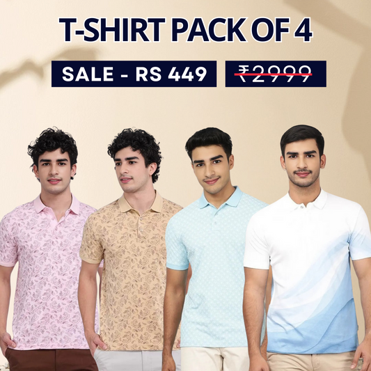 4 T-Shirt Combo | Style, Comfort, and Savings | T-60