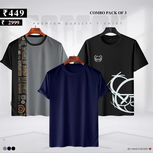 3-Pack T-Shirt Combo: Style, Savings & Everyday Essentials (TS-07)