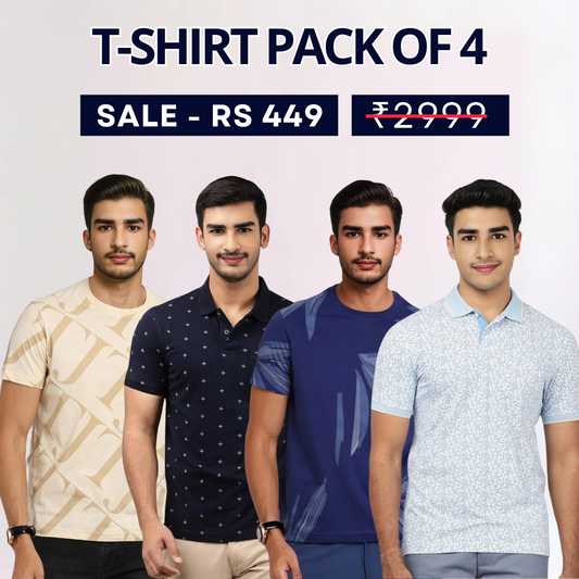 4 T-Shirt Combo | Style, Comfort, and Savings | T-59