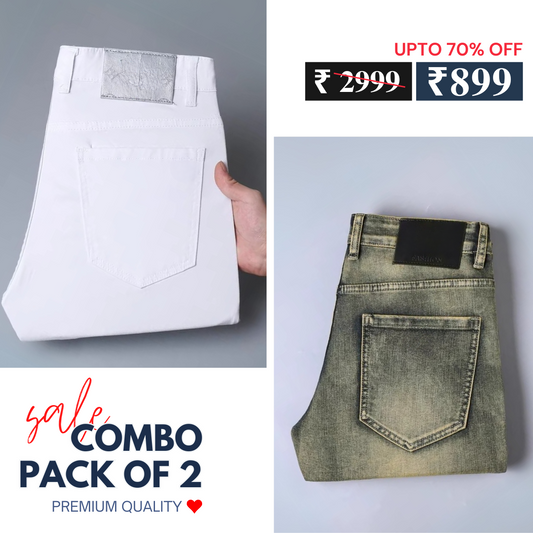 2-Combo Jeans Set: Premium Denim Pairings for Effortless Style (J-07)