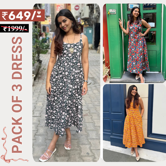 3 Combo Dress |  Long Frocks Meet Jumpsuits: Dress Your Way | D-08