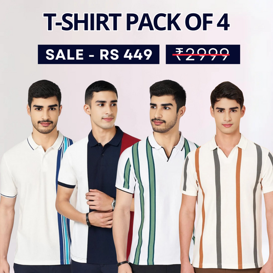 4 T-Shirt Combo | Style, Comfort, and Savings | T-58