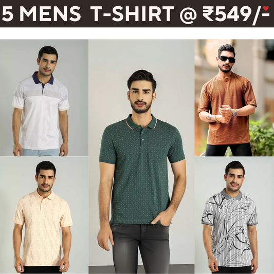 5 T-Shirt Combo | Elevate Your Style | T-73