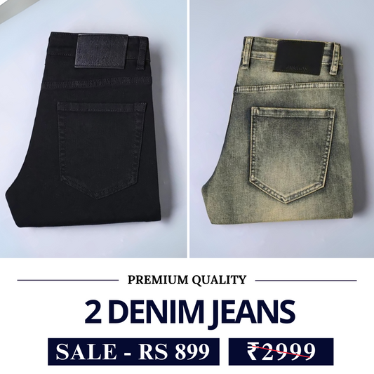 2-Combo Jeans Set: Premium Denim Pairings for Effortless Style (J-09)