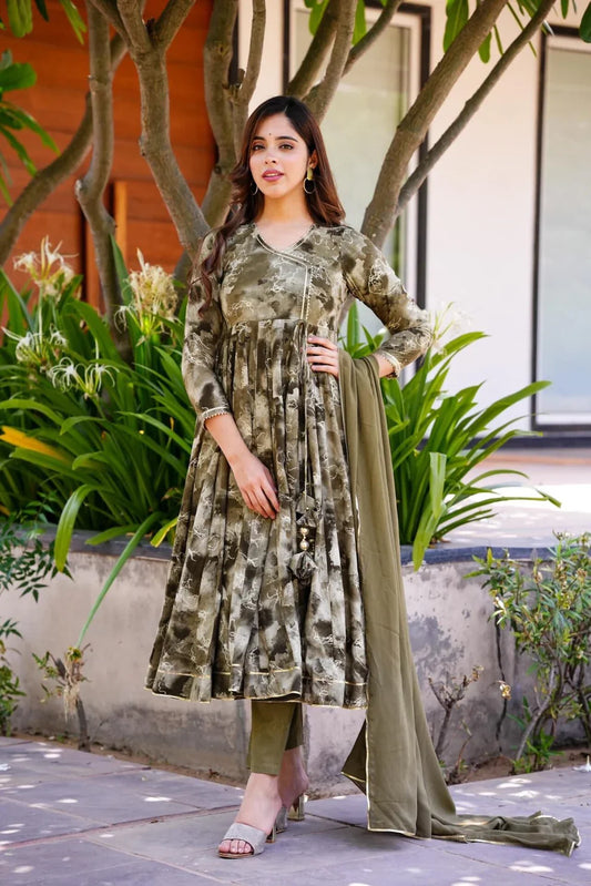 Designer Dress With Dupatta Set