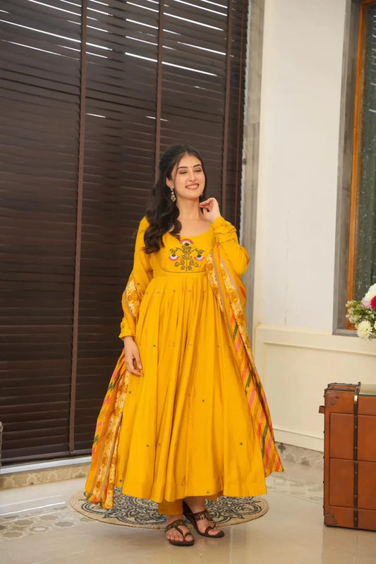 Designer Dress With Dupatta Set